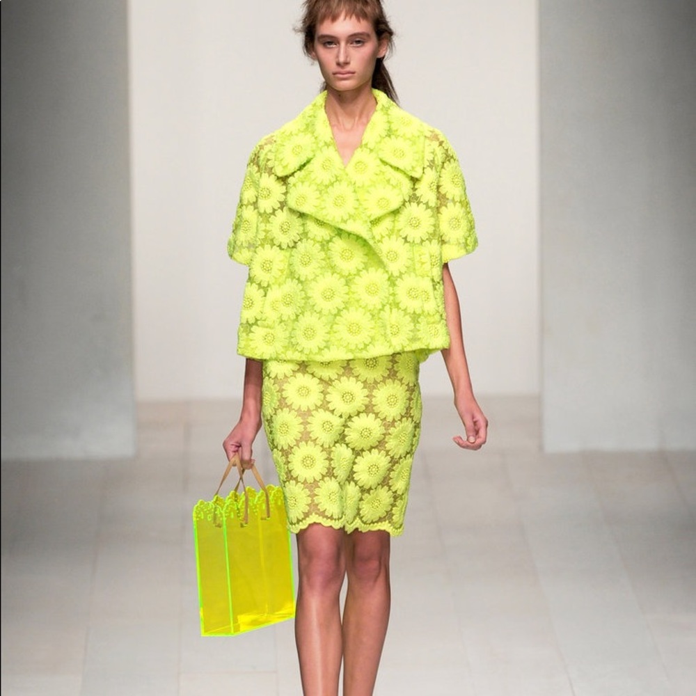Simone Rochas electric daisy skirt neon 6